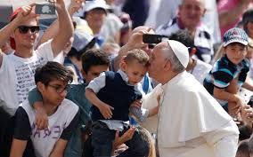 Pope with children